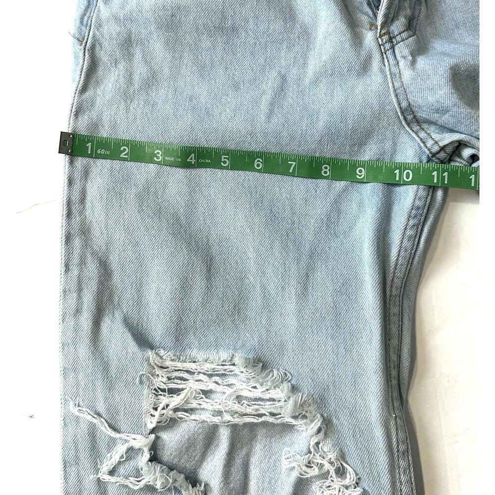 S.O.N.G. 90s Boyfriend Jeans Destroyed Light Blue Size 9/29 - Picture 12 of 15